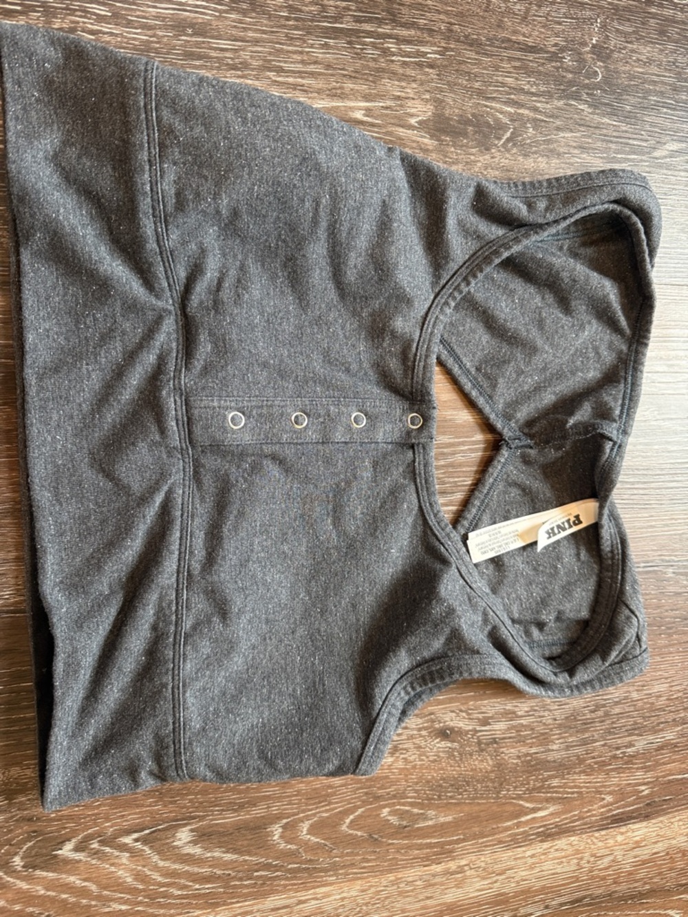 Victoria's Secret PINK Heather Charcoal Gray Crop Bralette